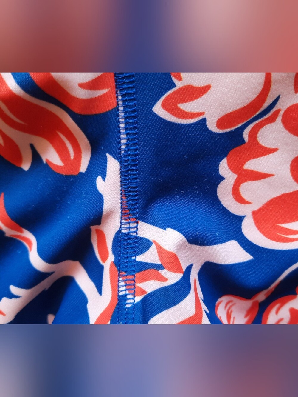 Boden Blue and Coral Floral Rash Guard Set Size 6 - Picture 4 of 4